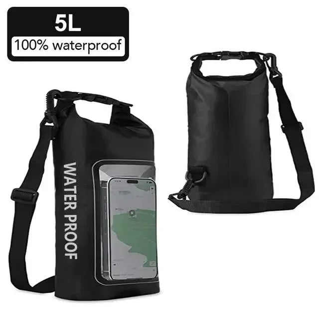 2L & 5L Touch Screen Waterproof Dry Bag - Ideal for Trekking, Drifting, Rafting, Surfing, Kayaking, and Outdoor Sports - Trekker Essentials