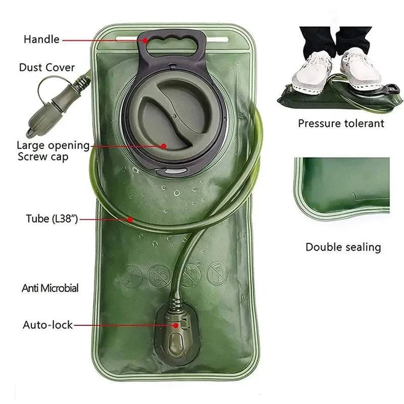2L Portable Water Bag: Essential Hydration for Outdoor Activities - Trekker Essentials