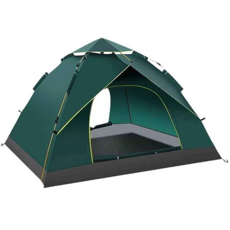 3-4 Person Instant Pop-Up Tent - Waterproof Automatic Camping Tent with Fiberglass Poles for Family Outdoor Adventures - Trekker Essentials