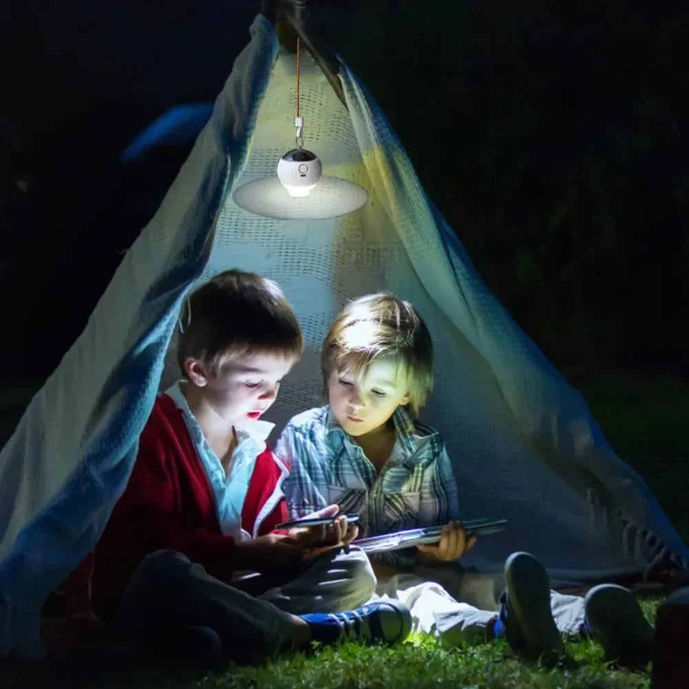 3-in-1 Camping Fan with Remote, Carabiner, and Tent Projection Light - Trekker Essentials