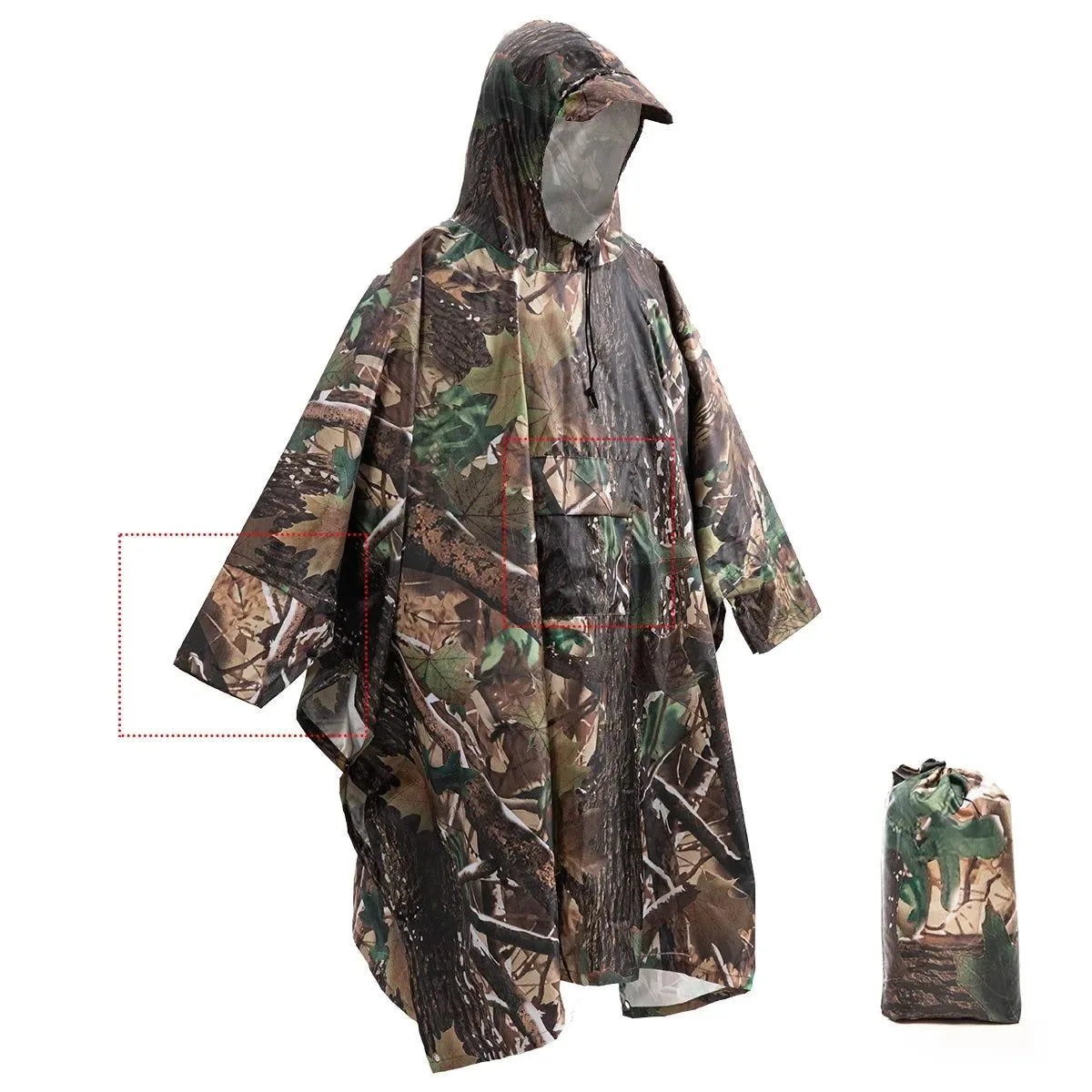 3-in-1 Outdoor Military Waterproof Raincoat - Rain Coat, Awning, Picnic Mat for Men and Women - Trekker Essentials