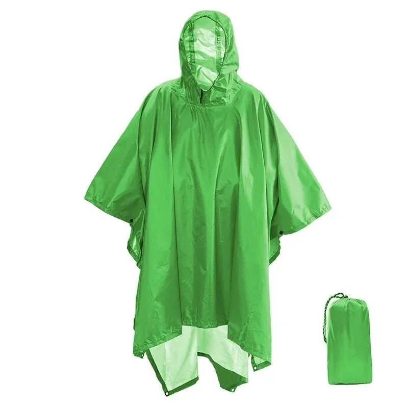 3-in-1 Outdoor Military Waterproof Raincoat - Rain Coat, Awning, Picnic Mat for Men and Women - Trekker Essentials