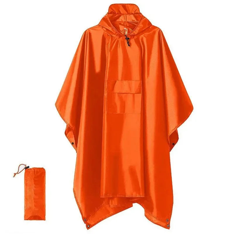 3-in-1 Outdoor Military Waterproof Raincoat - Rain Coat, Awning, Picnic Mat for Men and Women - Trekker Essentials