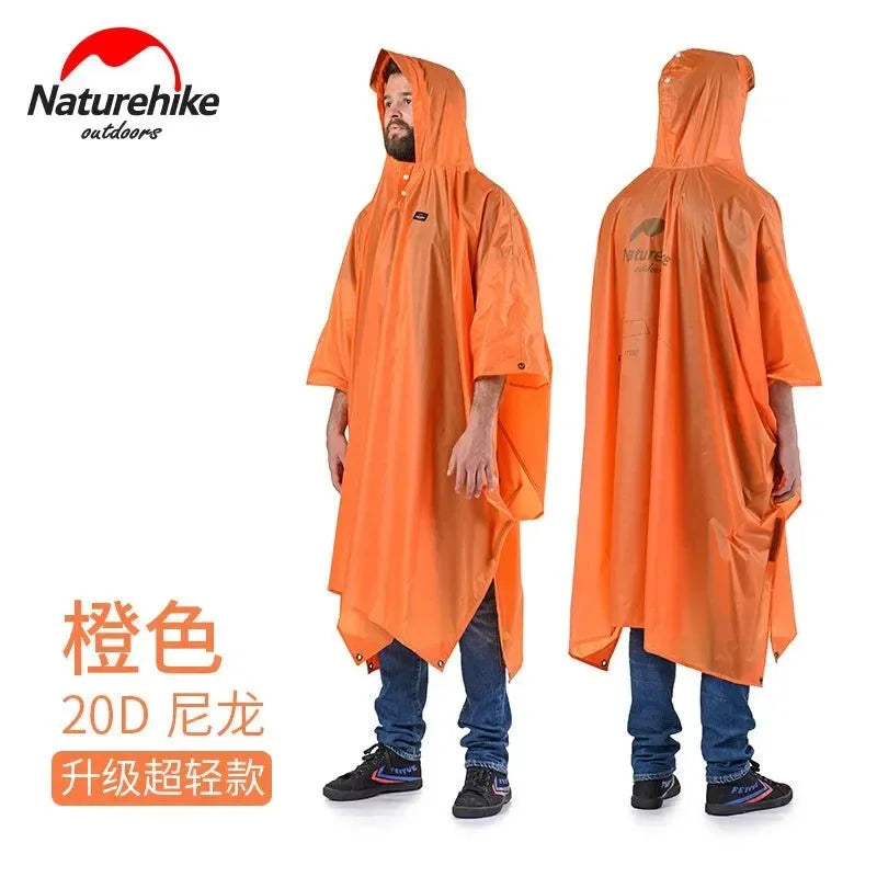 3-in-1 Poncho Triad: Groundsheet, Awning, and Raincoat - Outdoor Raincoat for Mountaineering and Walking - Trekker Essentials