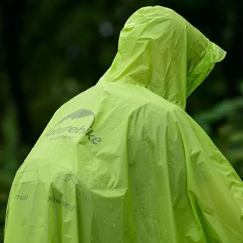 3-in-1 Poncho Triad: Groundsheet, Awning, and Raincoat - Outdoor Raincoat for Mountaineering and Walking - Trekker Essentials