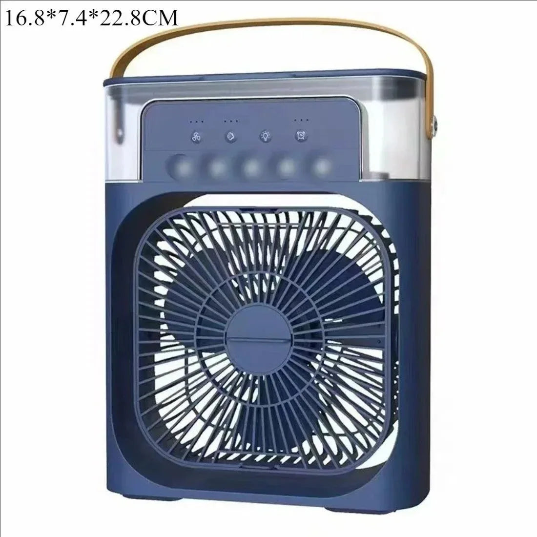 3-in-1 Portable Air Cooler with LED Lights – USB-Powered Desktop Fan, Humidifier & Night Light - Trekker Essentials