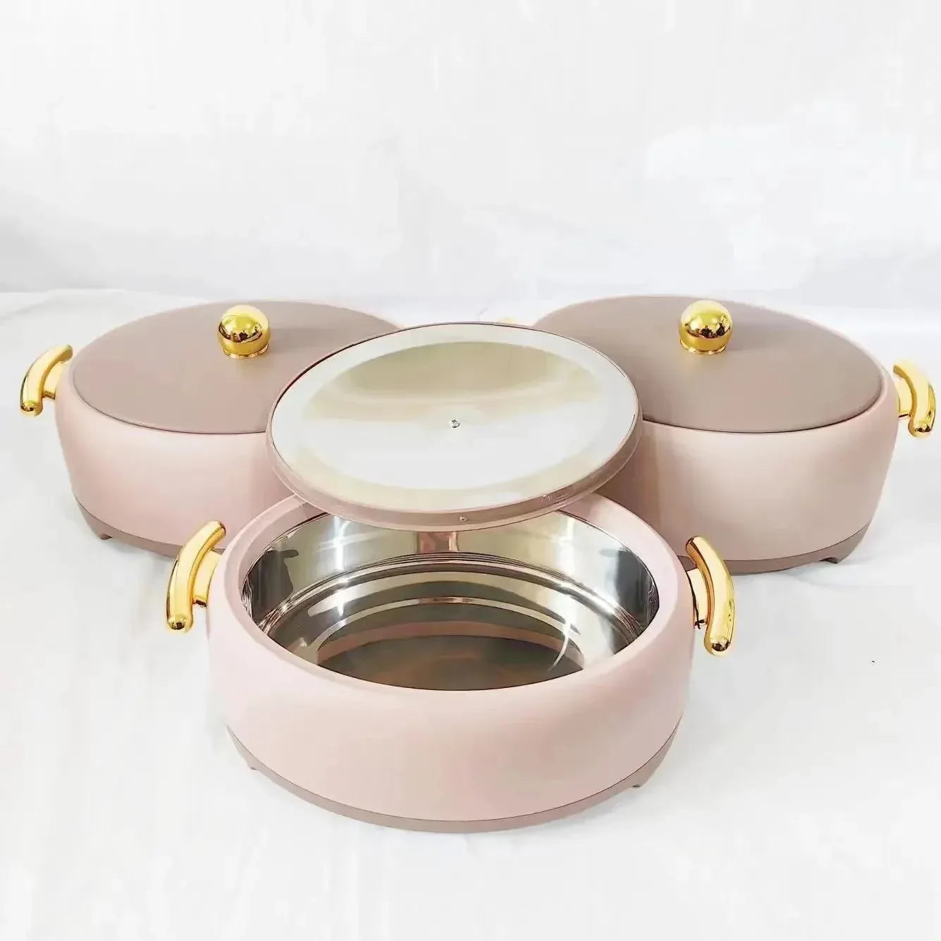 3-Piece Thermal Insulation Lunch Box Set – Large Capacity Food Warmer (2L/2.5L/3L) - Trekker Essentials