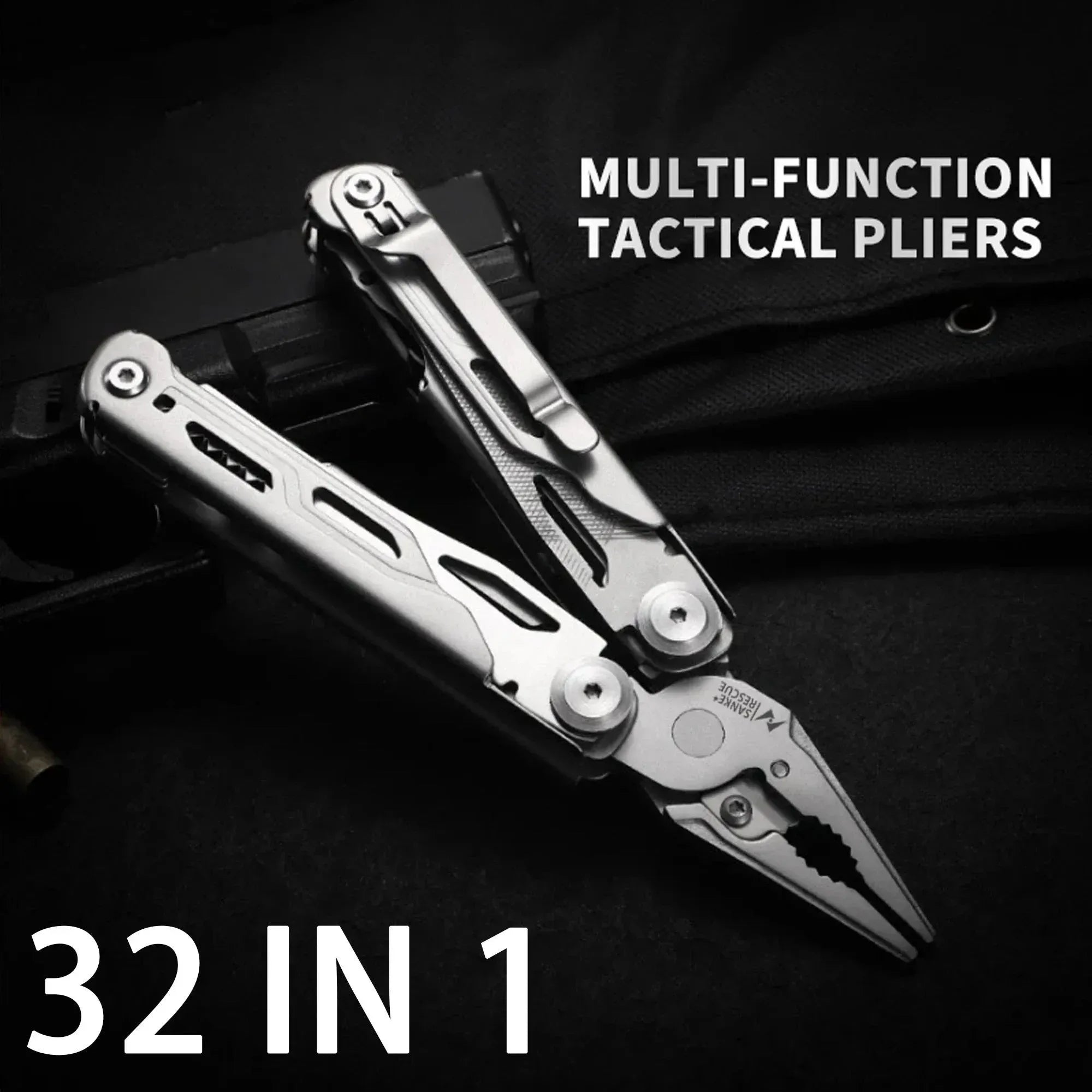 30-in-1 Multifunctional Multi Hand Tool - Portable Folding Pliers with Cable Wire Cutter and Knife - Trekker Essentials