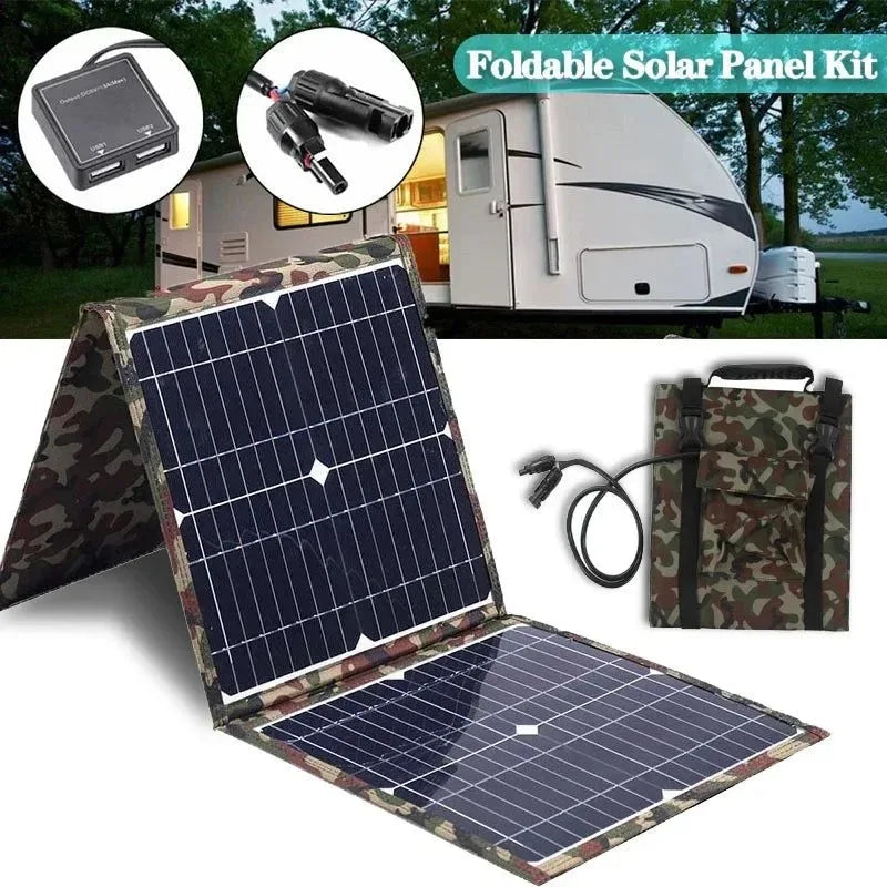 300W Foldable Solar Panel Kit with MPPT Charger for Camping, Car, Boat, and Caravan Power Supply - Trekker Essentials