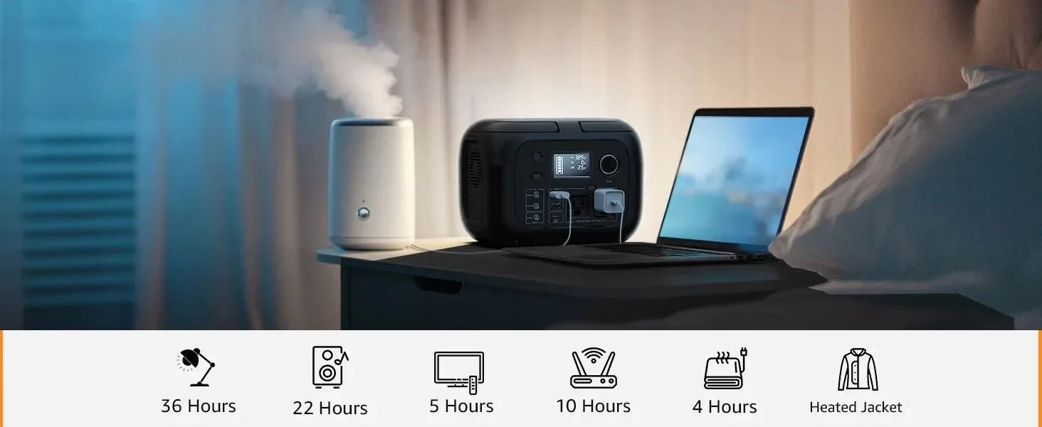 300W Portable Power Station with 40W Solar Panel for Camping & Backup - Trekker Essentials