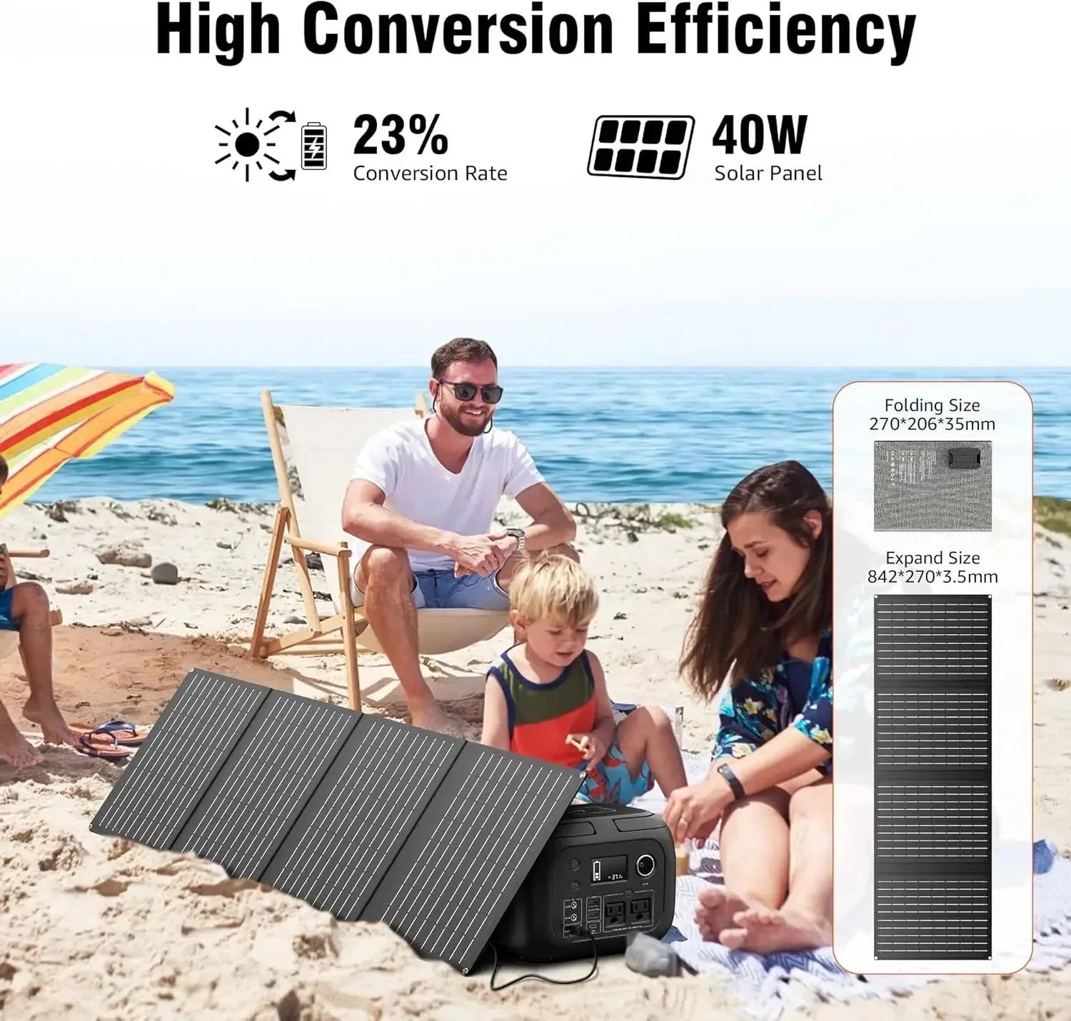 300W Portable Power Station with 40W Solar Panel for Camping & Backup - Trekker Essentials