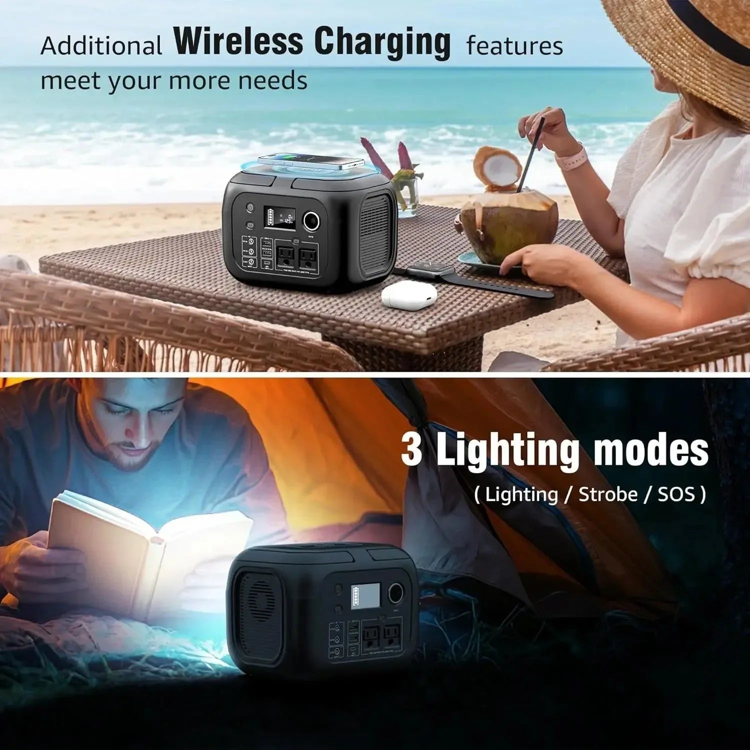 300W Portable Power Station with 40W Solar Panel for Camping & Backup - Trekker Essentials