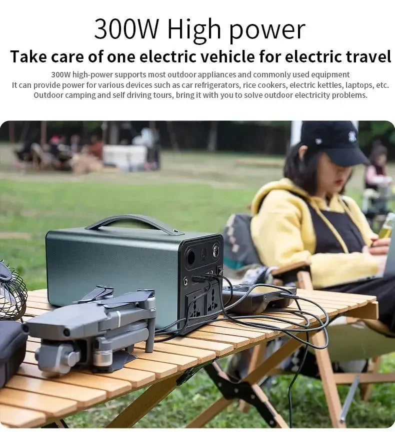 300W Portable Solar Power Station — 68000mAh LiFePO4 Battery for Camping & Backup - Trekker Essentials