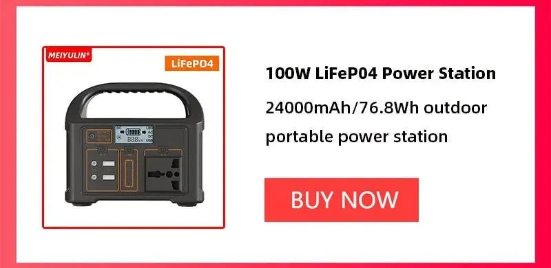 300W Portable Solar Power Station — 68000mAh LiFePO4 Battery for Camping & Backup - Trekker Essentials