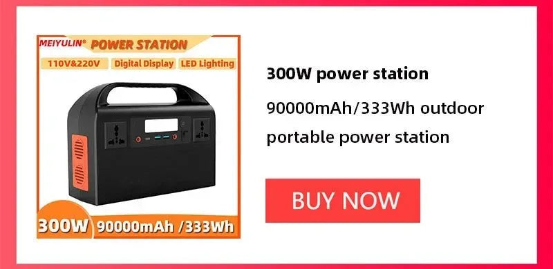 300W Portable Solar Power Station — 68000mAh LiFePO4 Battery for Camping & Backup - Trekker Essentials