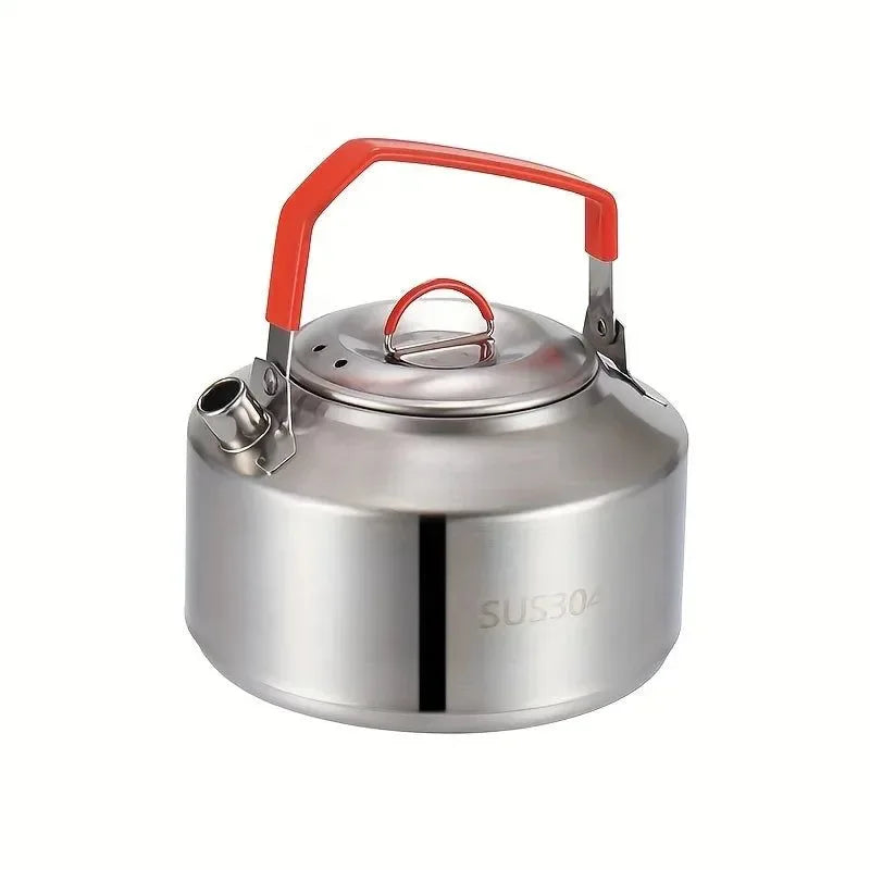 304 Stainless Steel Camping Kettle: 2L Portable Outdoor Tea Pot for Hiking & Picnics - Trekker Essentials