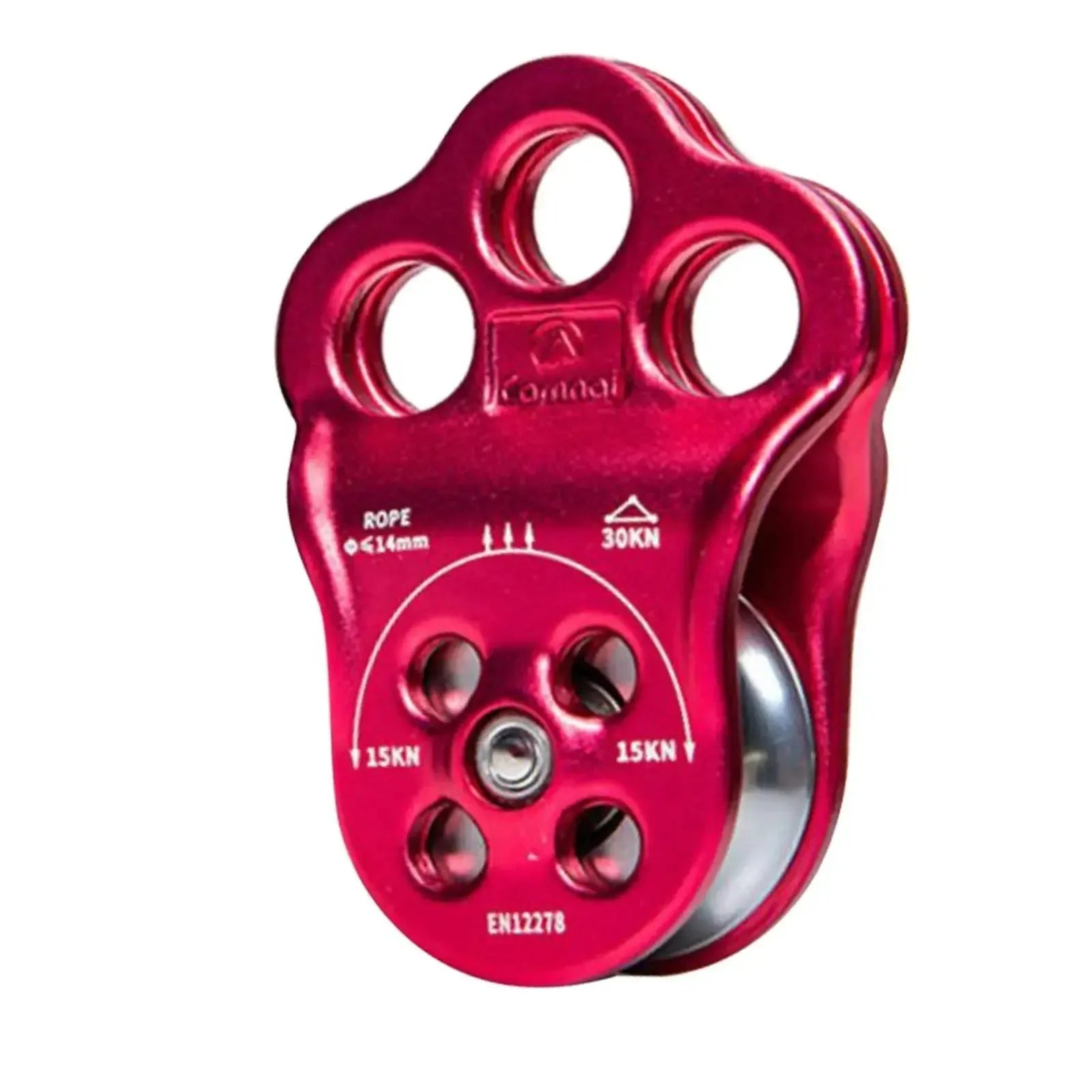 30KN Triple Hitch Climbing Pulley - Heavy-Duty Arborist Rigging Pulley with Ball Bearings - Trekker Essentials