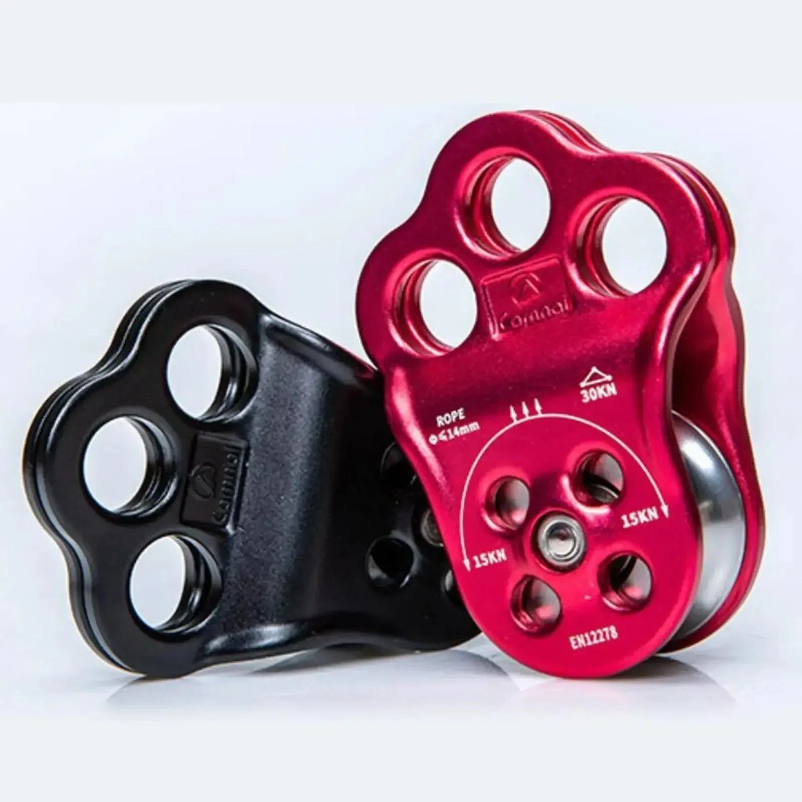 30KN Triple Hitch Climbing Pulley - Heavy-Duty Arborist Rigging Pulley with Ball Bearings - Trekker Essentials