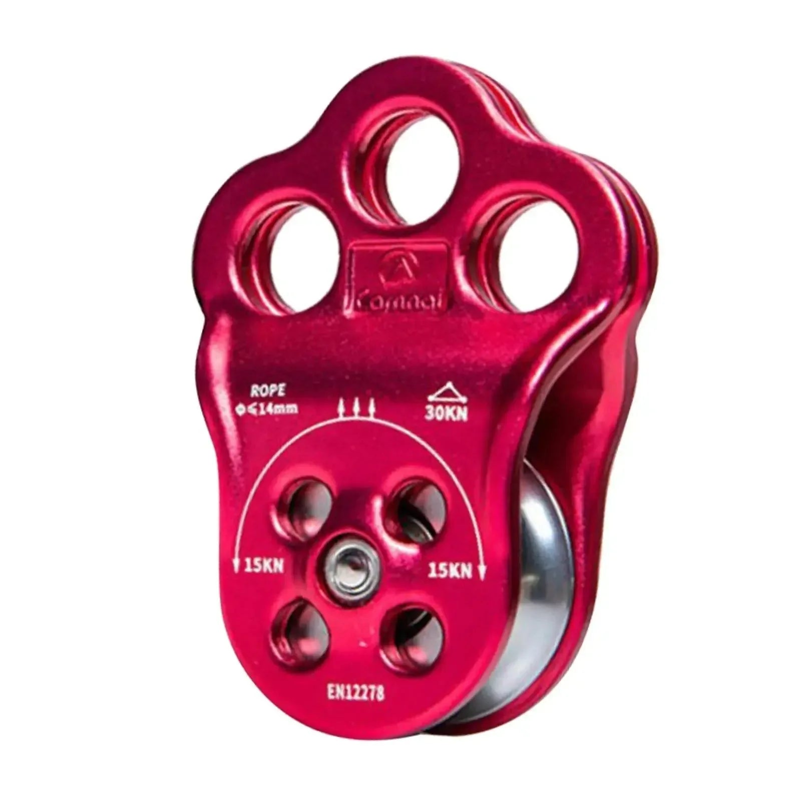 30KN Triple Hitch Climbing Pulley - Heavy-Duty Arborist Rigging Pulley with Ball Bearings - Trekker Essentials
