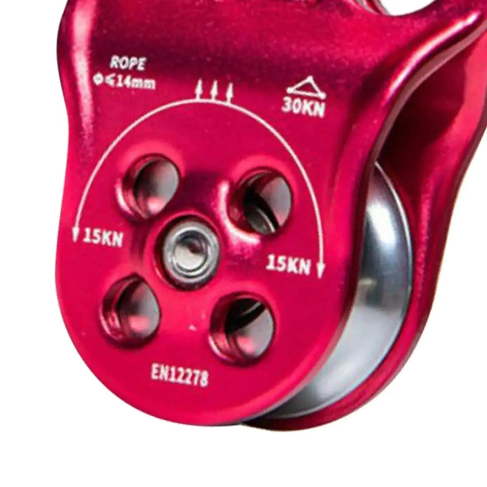30KN Triple Hitch Climbing Pulley - Heavy-Duty Arborist Rigging Pulley with Ball Bearings - Trekker Essentials