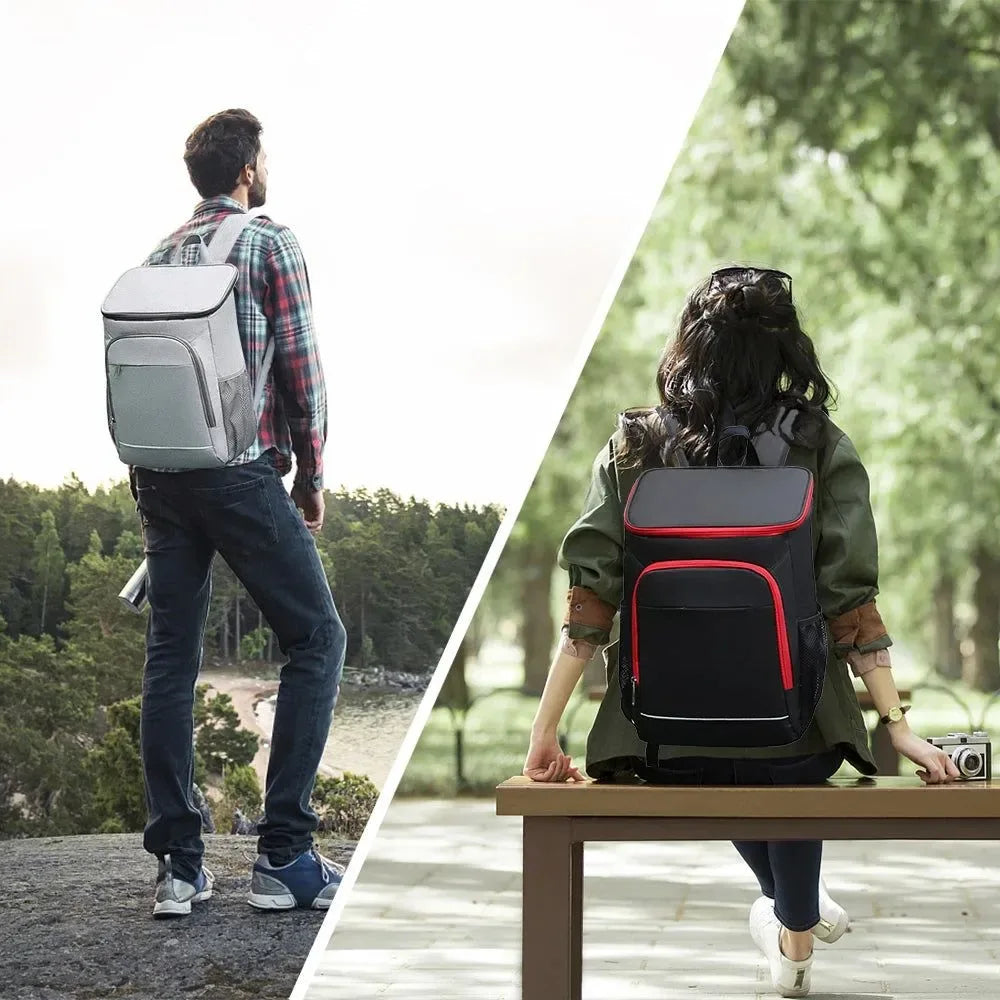 30L Waterproof Cooler Backpack - Insulated Leak-Proof Picnic Refrigerator Lunch Bag - Trekker Essentials