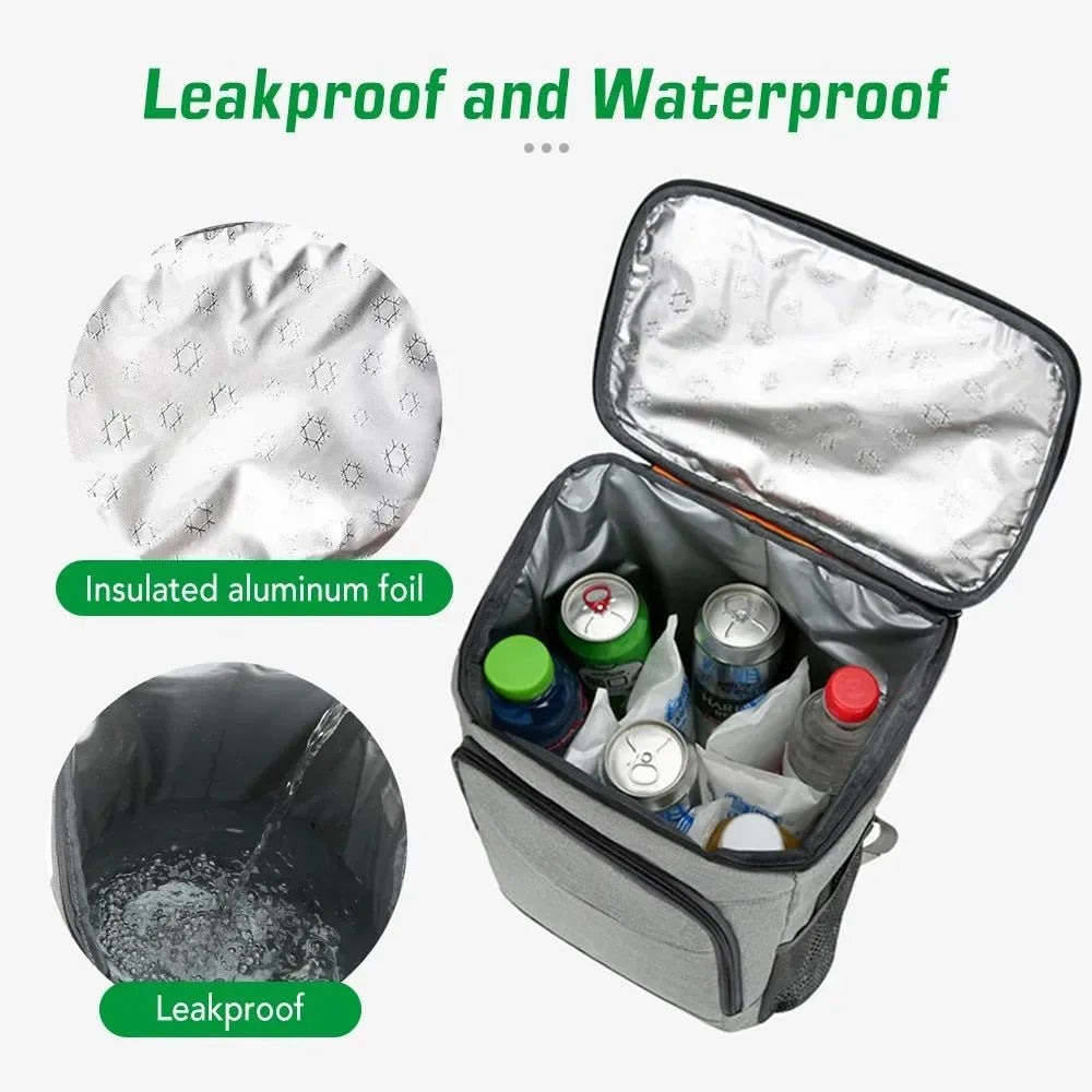 30L Waterproof Cooler Backpack - Insulated Leak-Proof Picnic Refrigerator Lunch Bag - Trekker Essentials
