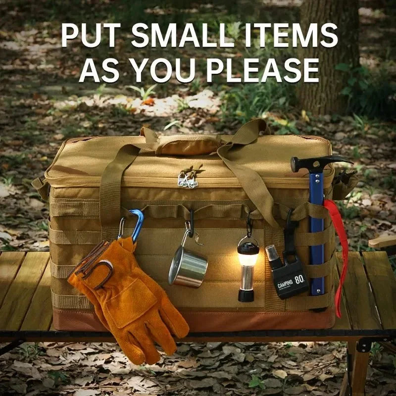 30L/45L/60L Heavy-Duty Camping Storage Bag - Waterproof Multi-Compartment Organizer for Gas Tanks & Cookware - Trekker Essentials
