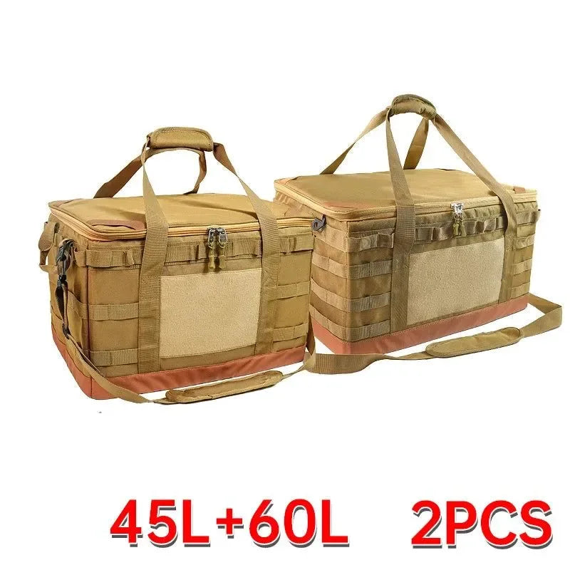 30L/45L/60L Heavy-Duty Camping Storage Bag - Waterproof Multi-Compartment Organizer for Gas Tanks & Cookware - Trekker Essentials