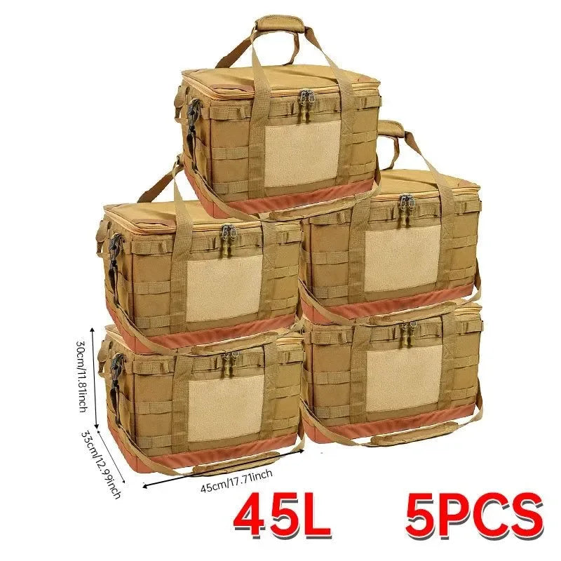 30L/45L/60L Heavy-Duty Camping Storage Bag - Waterproof Multi-Compartment Organizer for Gas Tanks & Cookware - Trekker Essentials