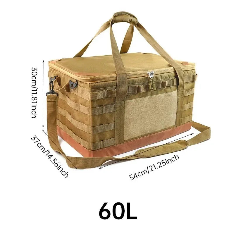 30L/45L/60L Heavy-Duty Camping Storage Bag - Waterproof Multi-Compartment Organizer for Gas Tanks & Cookware - Trekker Essentials