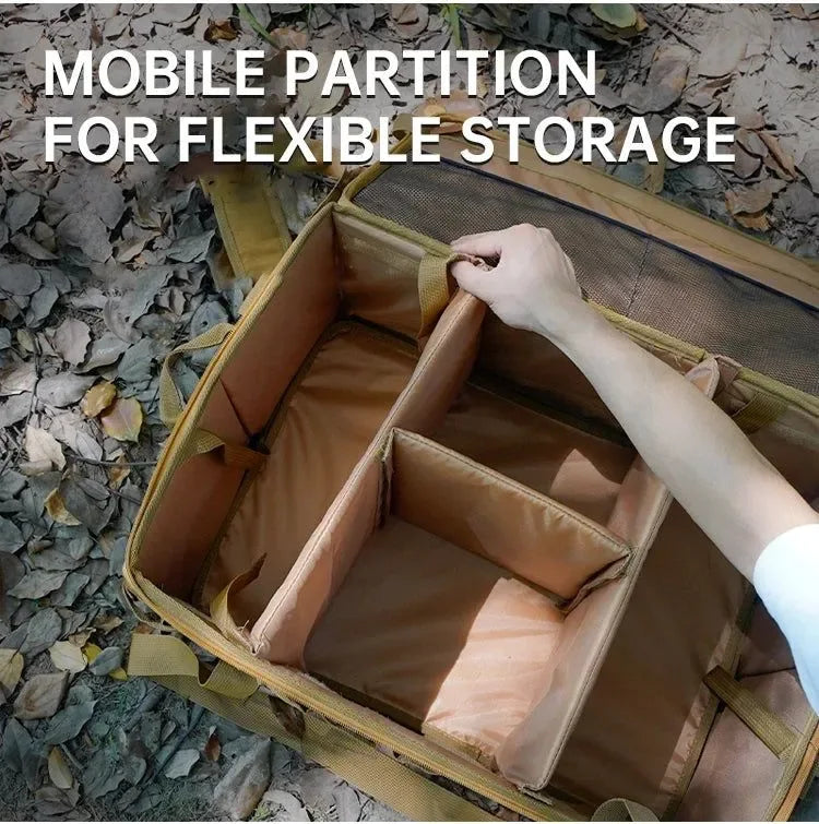 30L/45L/60L Heavy-Duty Camping Storage Bag - Waterproof Multi-Compartment Organizer for Gas Tanks & Cookware - Trekker Essentials