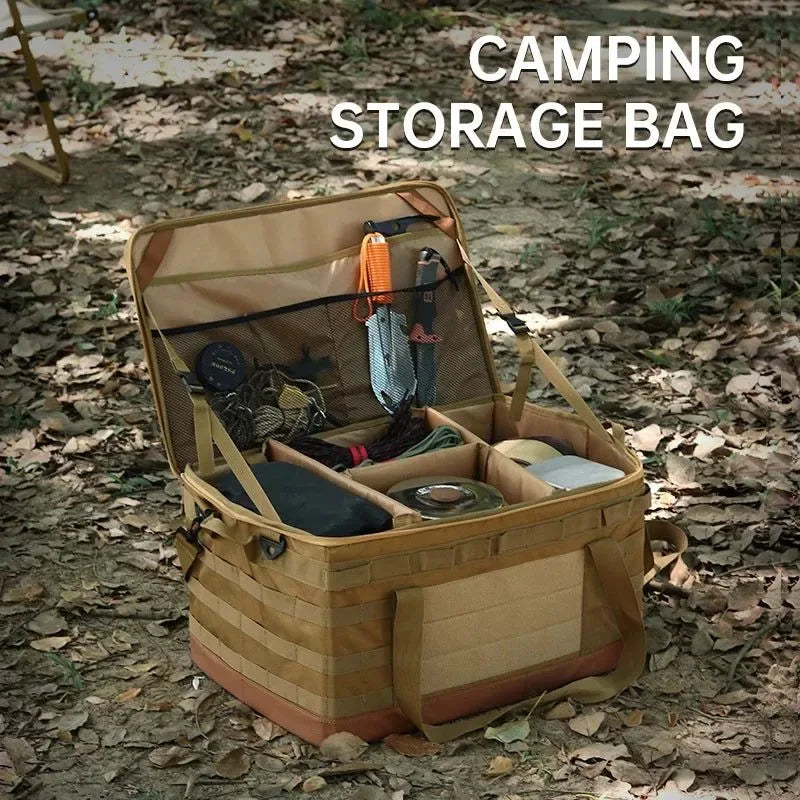 30L/45L/60L Heavy-Duty Camping Storage Bag - Waterproof Multi-Compartment Organizer for Gas Tanks & Cookware - Trekker Essentials