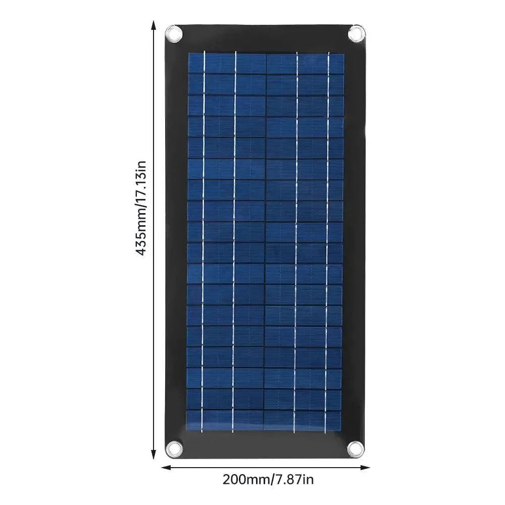 30W Flexible Solar Panel with Controller - Dual USB Port Solar Power System for Home Camping Outdoor - Trekker Essentials