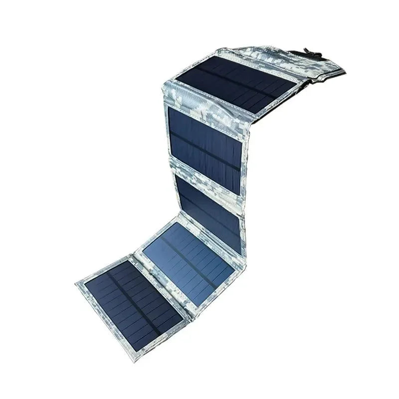 30W Folding Solar Panel USB 5V Waterproof Solar Charger Portable Mobile Solar Power Bank for Outdoor Camping Hiking with Cable - Trekker Essentials