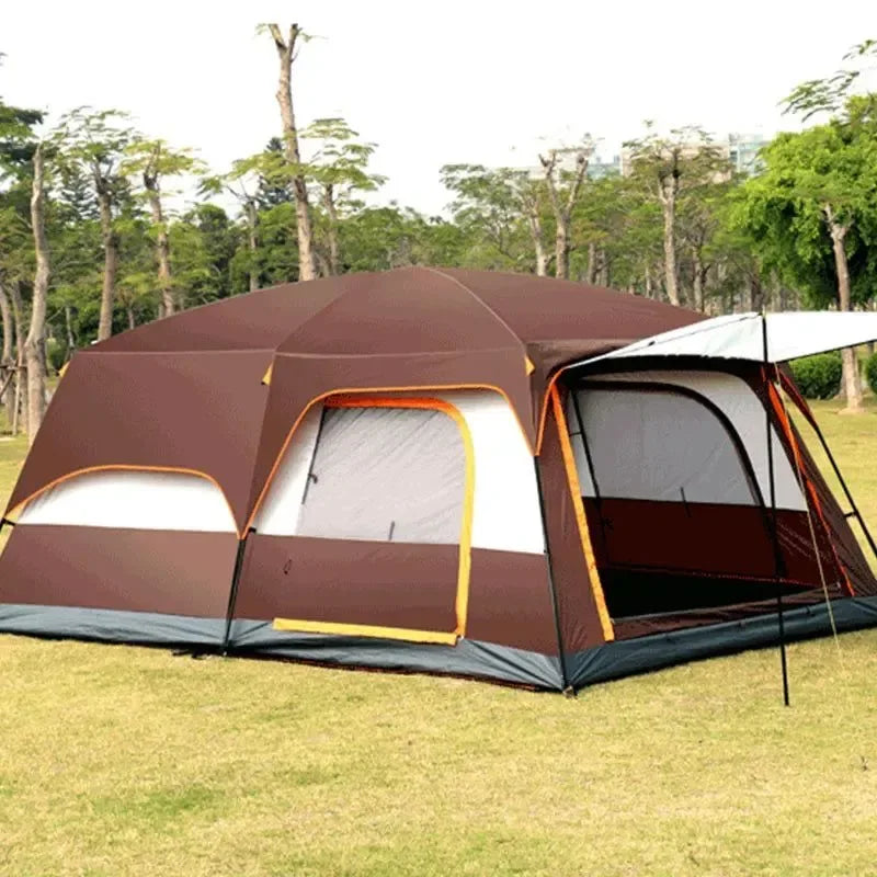 320x220x195cm Two-Bedroom Tent: Oversize Leisure Camping Tent for 5-8 Person - Trekker Essentials