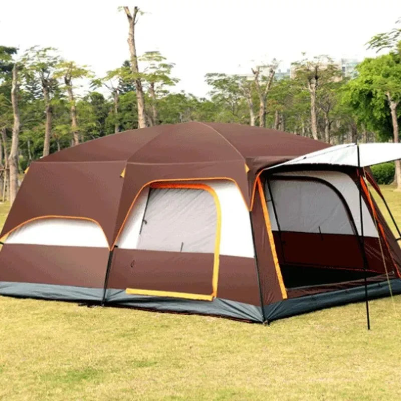320x220x195cm Two-Bedroom Tent: Oversize Leisure Camping Tent for 5-8 Person - Trekker Essentials