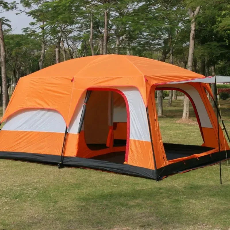 320x220x195cm Two-Bedroom Tent: Oversize Leisure Camping Tent for 5-8 Person - Trekker Essentials