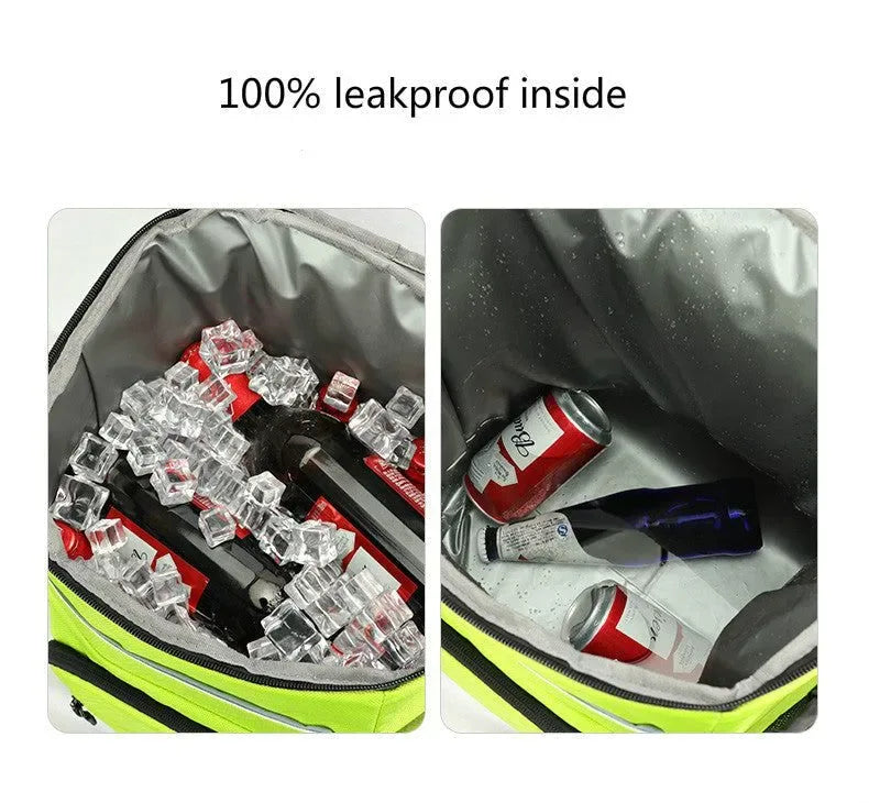 33L Soft Cooler Backpack – Insulated, Leak-Proof, 36 Cans Capacity – Thermal Food & Drink Storage for Travel, Beach, Beer - Trekker Essentials