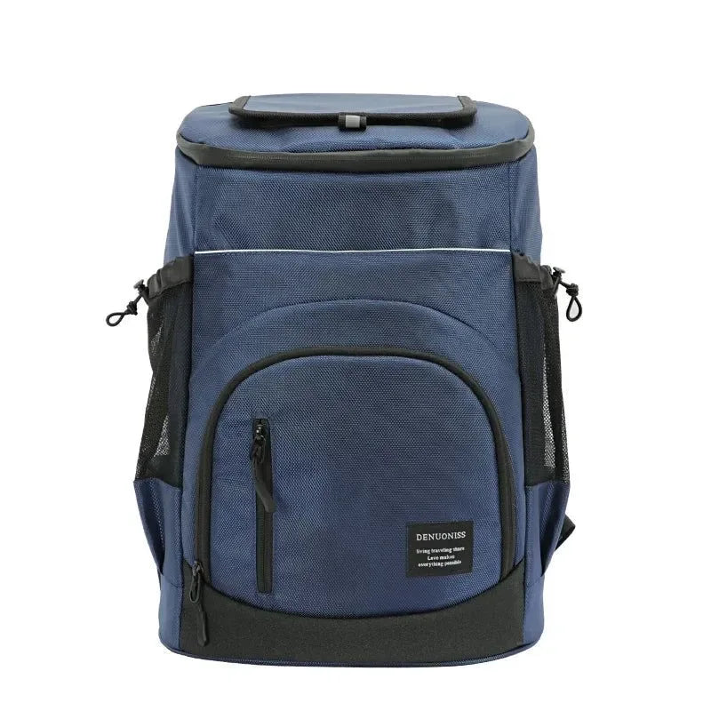 33L Soft Cooler Backpack – Insulated, Leak-Proof, 36 Cans Capacity – Thermal Food & Drink Storage for Travel, Beach, Beer - Trekker Essentials