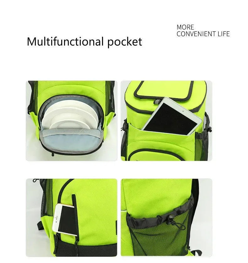 33L Soft Cooler Backpack – Insulated, Leak-Proof, 36 Cans Capacity – Thermal Food & Drink Storage for Travel, Beach, Beer - Trekker Essentials