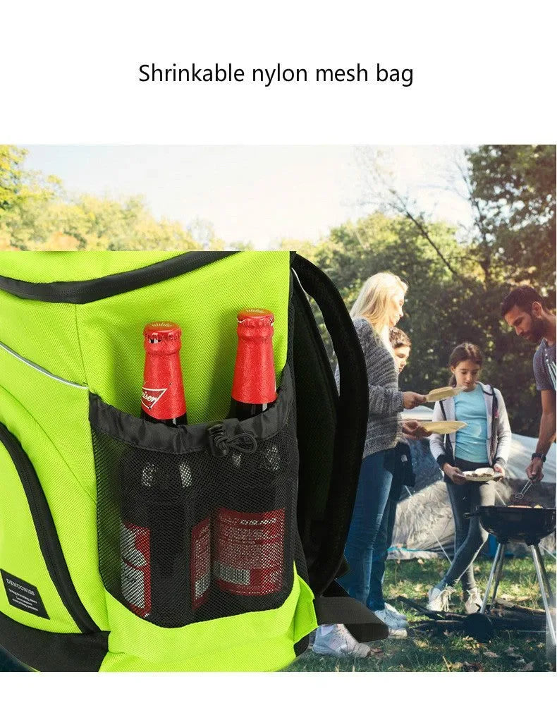33L Soft Cooler Backpack – Insulated, Leak-Proof, 36 Cans Capacity – Thermal Food & Drink Storage for Travel, Beach, Beer - Trekker Essentials