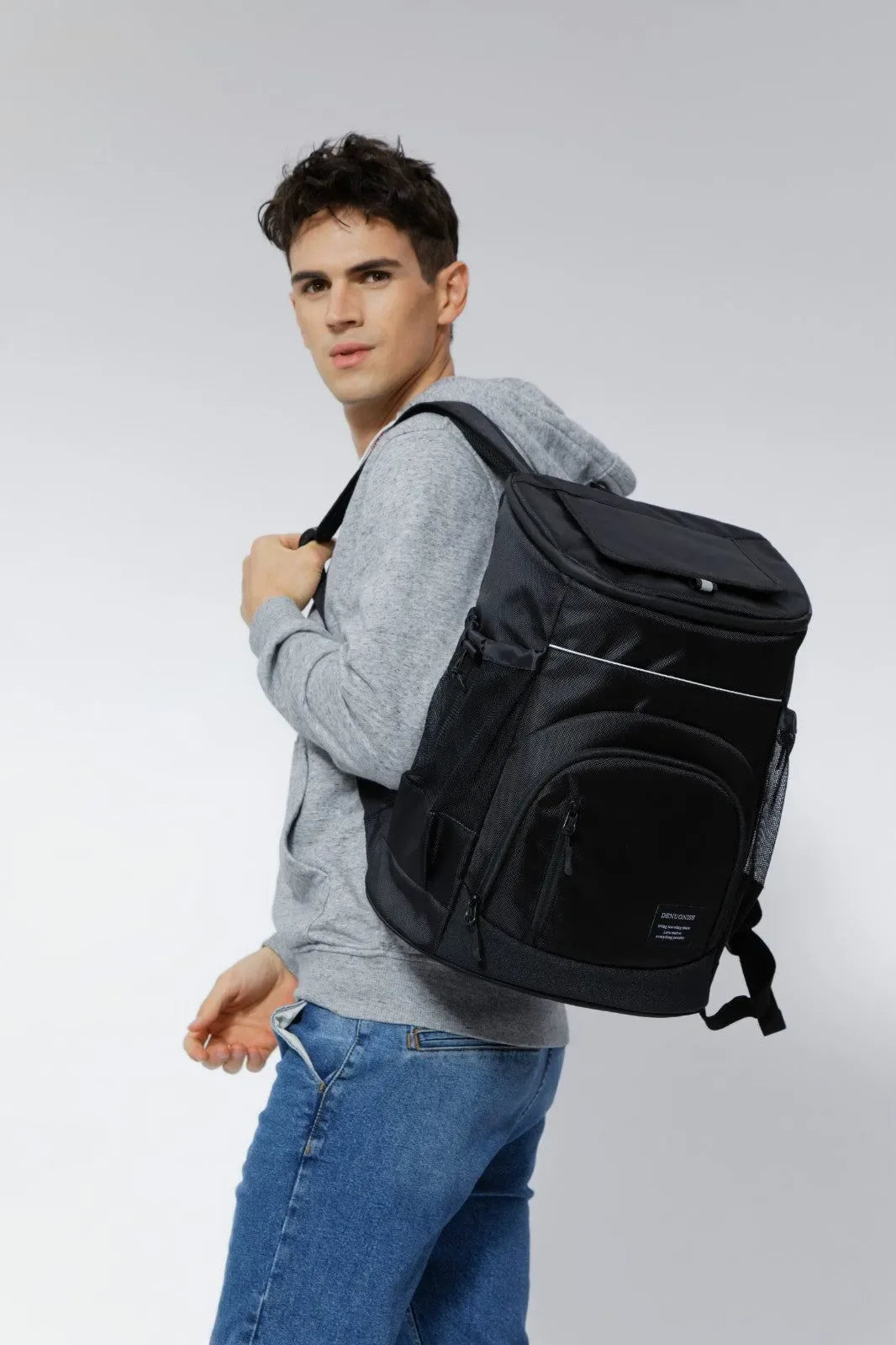 33L Soft Cooler Backpack – Insulated, Leak-Proof, 36 Cans Capacity – Thermal Food & Drink Storage for Travel, Beach, Beer - Trekker Essentials