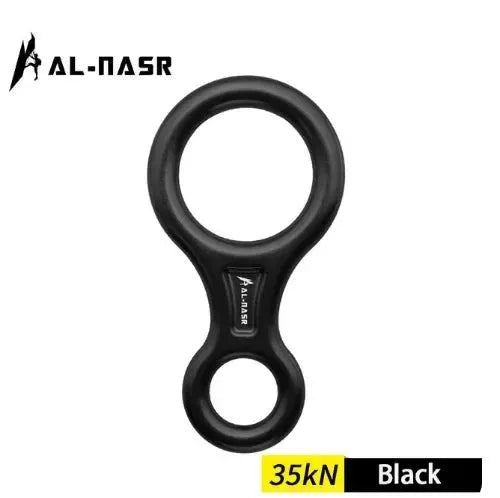 35kN Aluminum Figure 8 Carabiner - Rock Climbing Rappelling Descender and Belay Device - Trekker Essentials