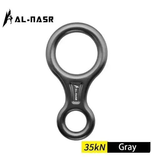 35kN Aluminum Figure 8 Carabiner - Rock Climbing Rappelling Descender and Belay Device - Trekker Essentials