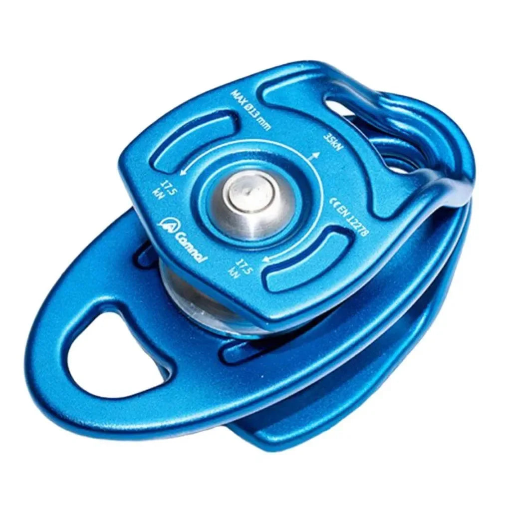 35KN Double Pulley – Professional Twin Sheave Climbing Pulley for Rigging & Hauling - Trekker Essentials