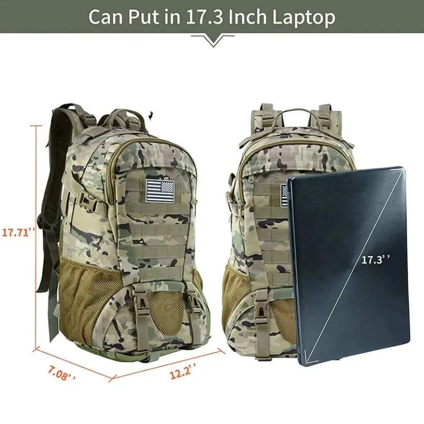 35L Waterproof Travel Backpack - Large Outdoor Hiking, Camping, and Trekking Rucksack for Men and Women - Trekker Essentials