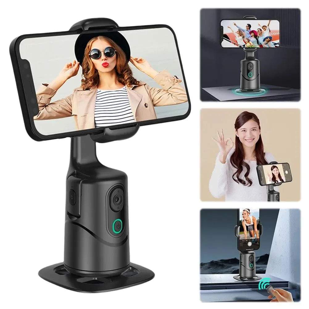 360° Auto Face Tracking Phone Tripod with Gesture Control & Fill Light – Smart Stabilizer for TikTok, Live Streaming, and Video Recording - Trekker Essentials