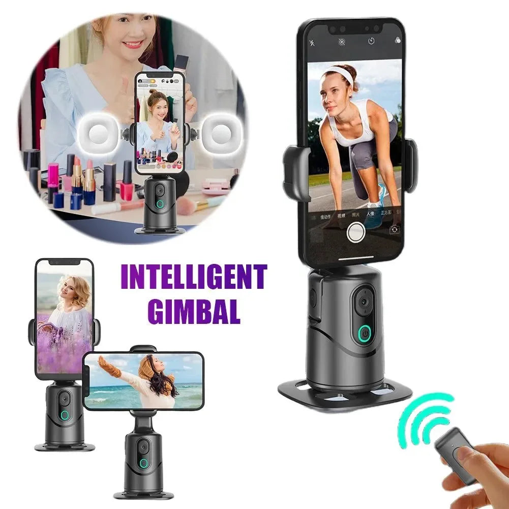 360° Auto Face Tracking Phone Tripod with Gesture Control & Fill Light – Smart Stabilizer for TikTok, Live Streaming, and Video Recording - Trekker Essentials