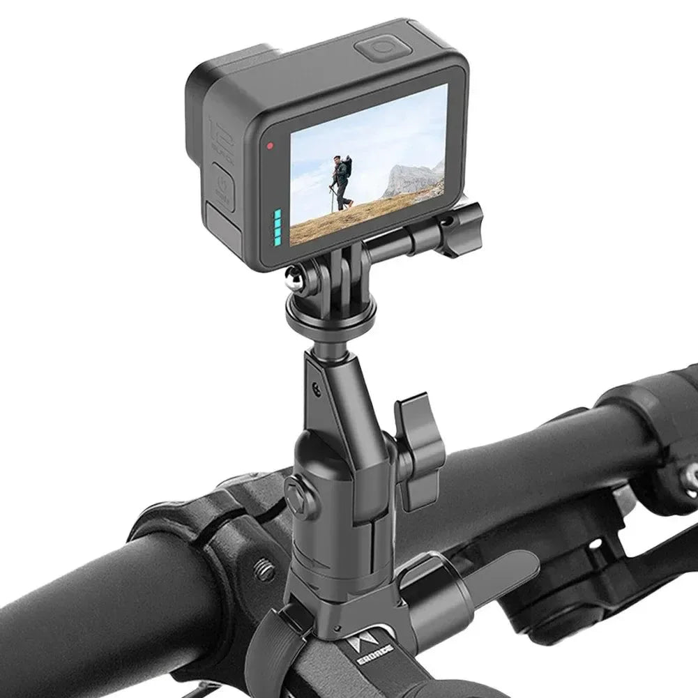 360° Motorcycle Handlebar Mount - Universal Action Camera Clamp for GoPro/DJI/Insta360 - Trekker Essentials