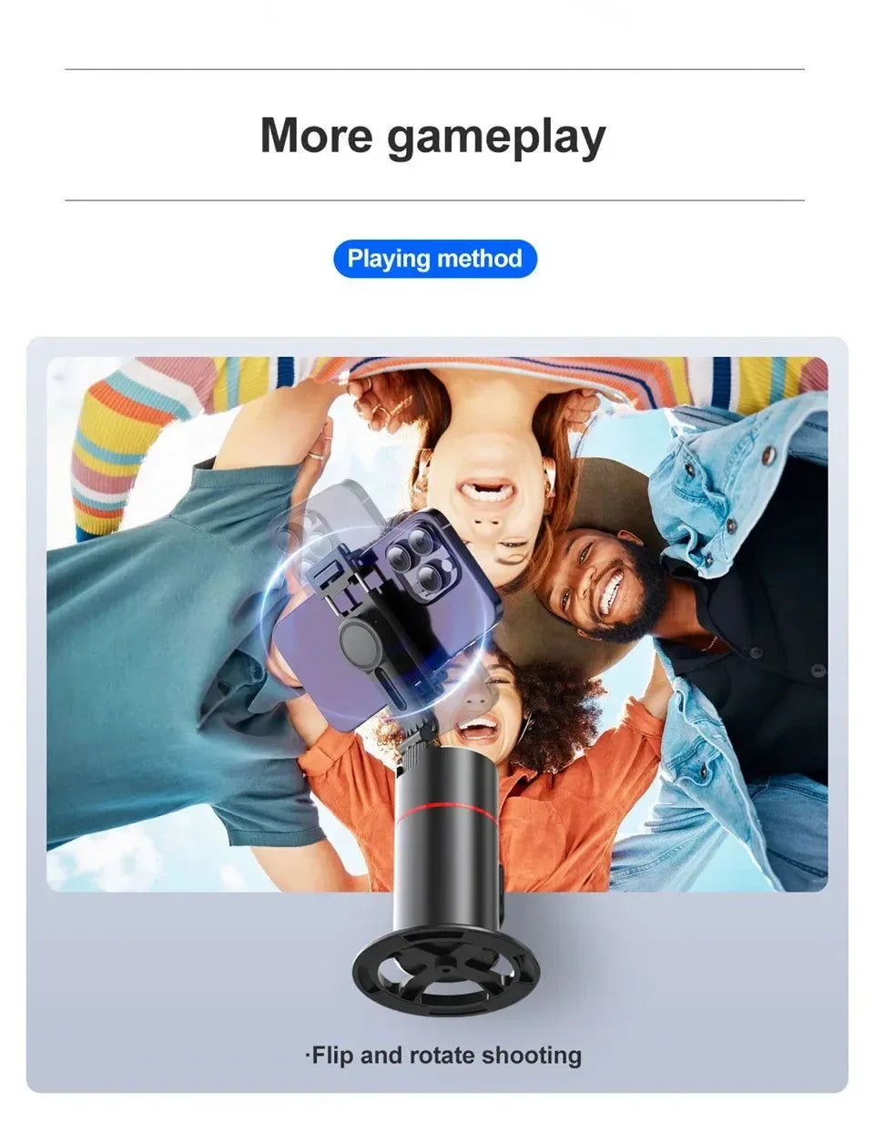 360° Rotating Phone Gimbal with 1.5M Selfie Stick & Face Tracking – Stabilizer for TikTok, Vlogging & Live Streaming - Trekker Essentials